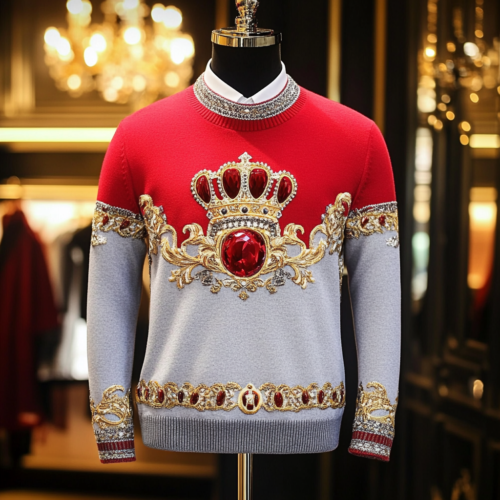 Opulent Cashmere Sweater In Refined Design and Luxe Detailing 100% High Quality
