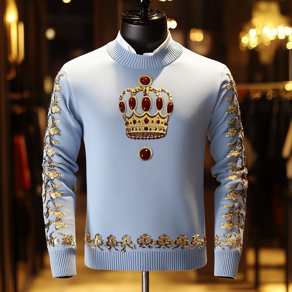 Opulent Cashmere Sweater In Refined Design and Luxe Detailing 100% High Quality