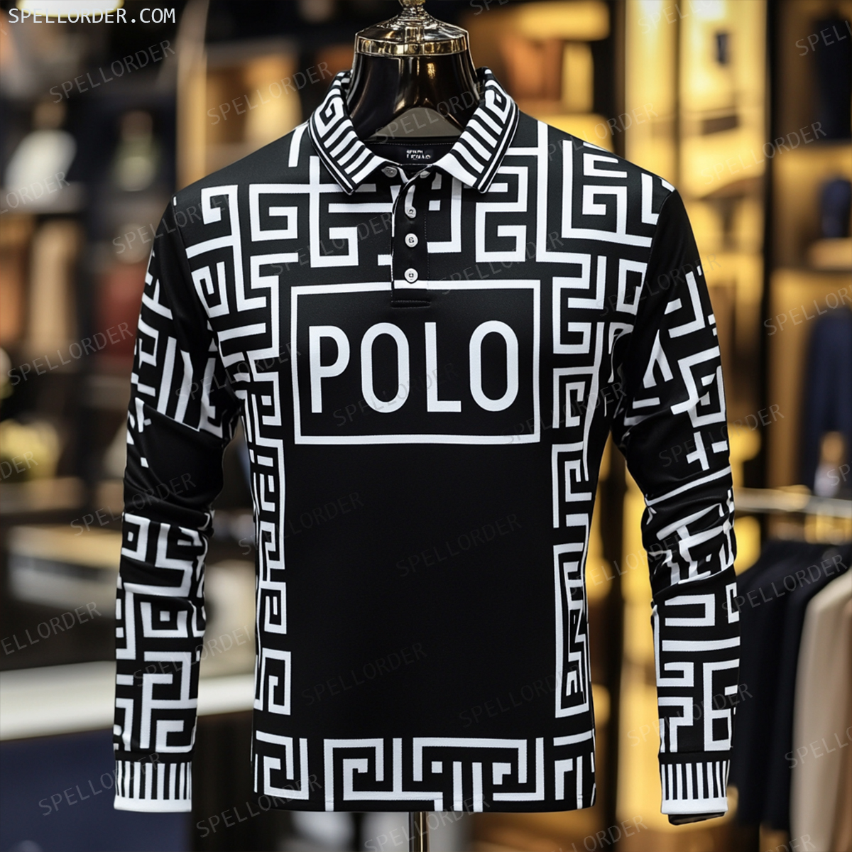 Classic comfortable business leisure vacation Long Sleeve Polo Shirts