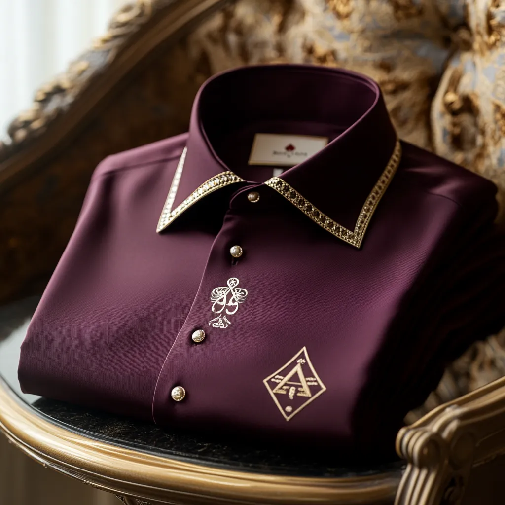 High Elasticity Soft Unique Men's Satin Luxe Print Short Sleeve Button Shirt