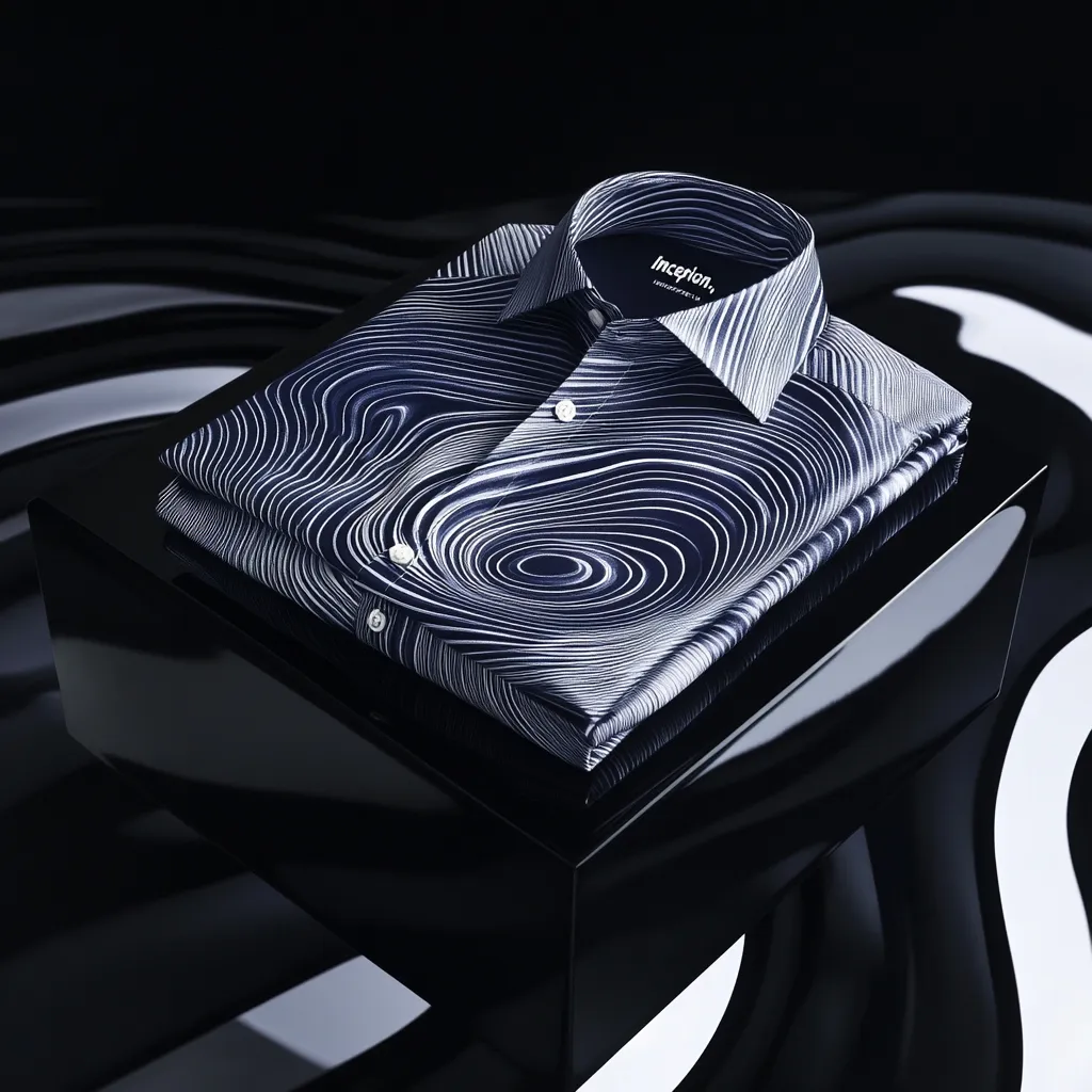 High Elasticity Soft Unique Men's Satin Luxe Print Short Sleeve Button Shirt