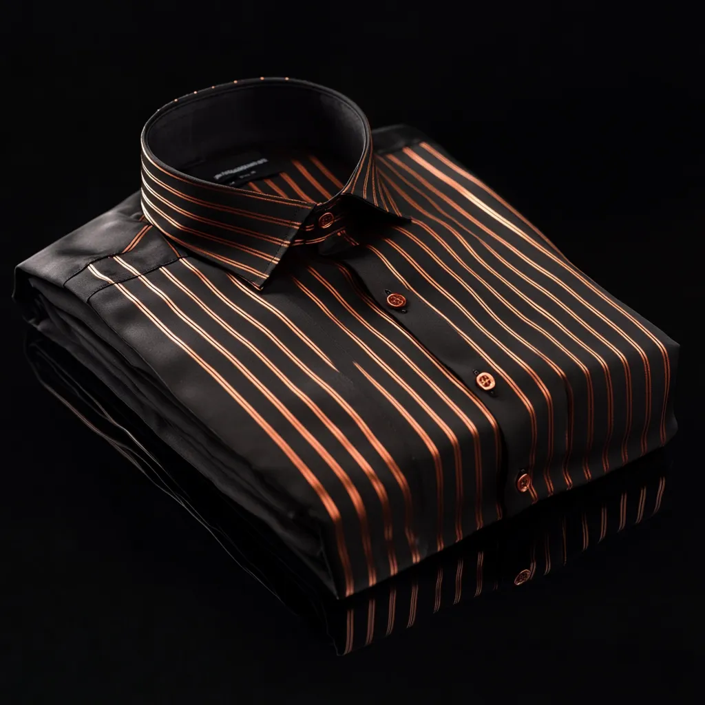 High Elasticity Soft Unique Men's Satin Luxe Print Short Sleeve Button Shirt