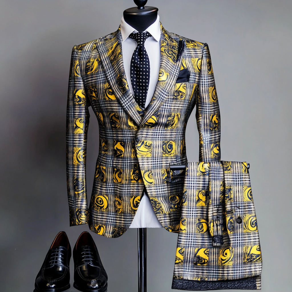 Men's Luxury Embroidery  Business Casual Fashion Blazer Jacket Suit  Jacke Anzug