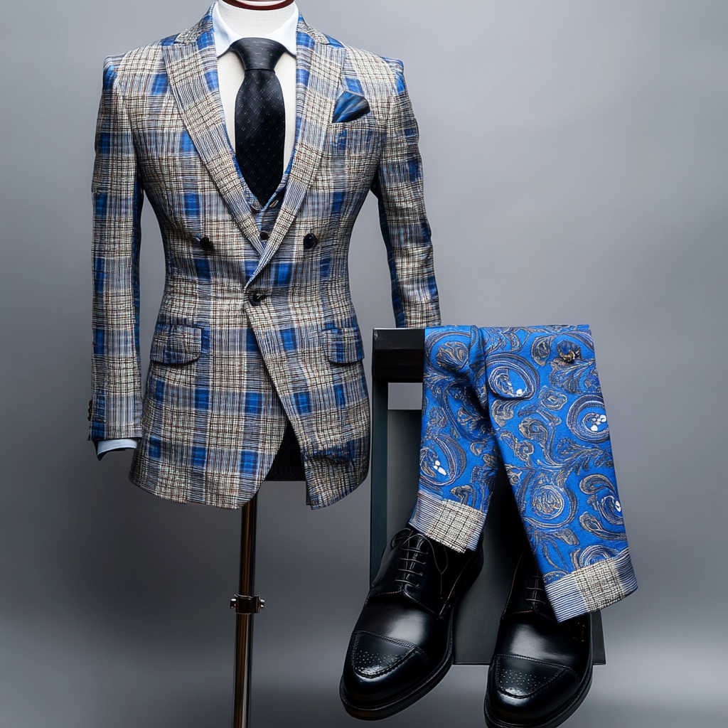 Men's Luxury Embroidery  Business Casual Fashion Blazer Jacket Suit  Jacke Anzug