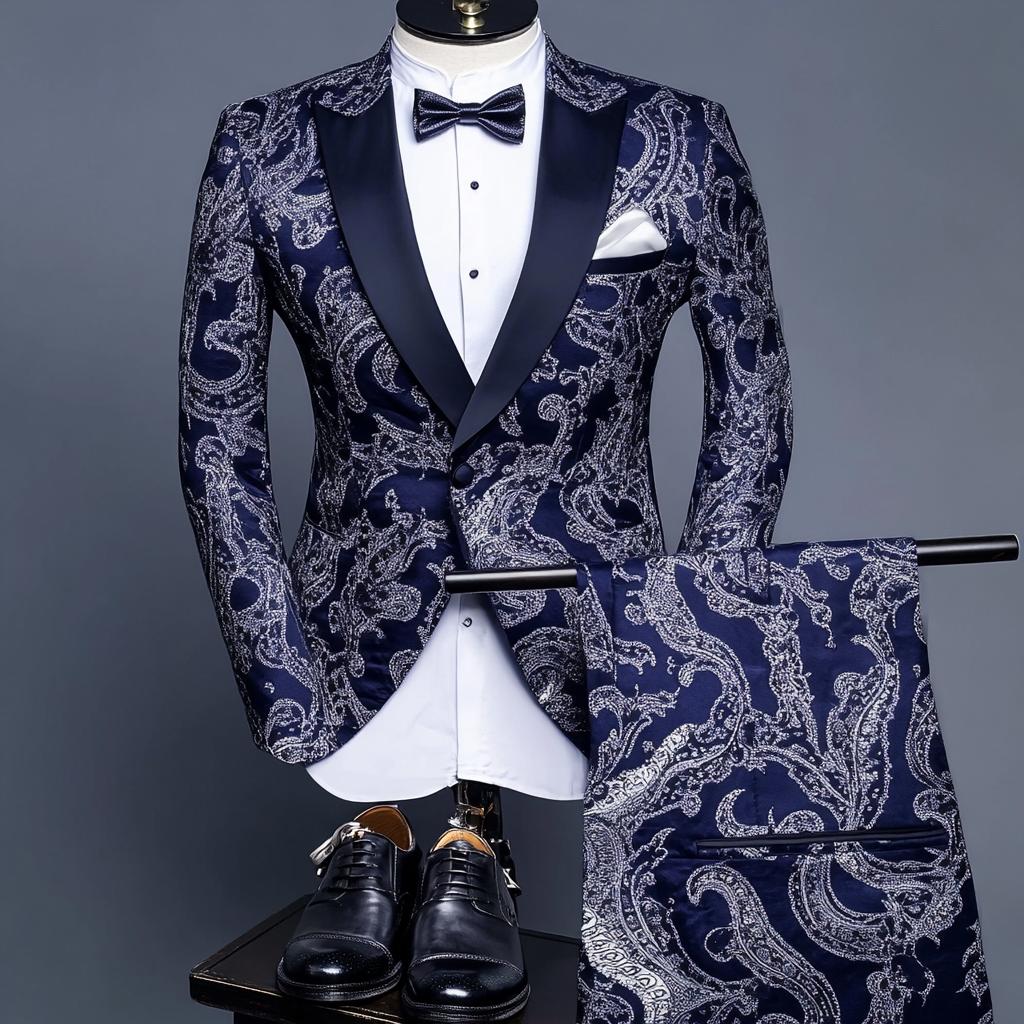 Men's Luxury Embroidery  Business Casual Fashion Blazer Jacket Suit  Jacke Anzug