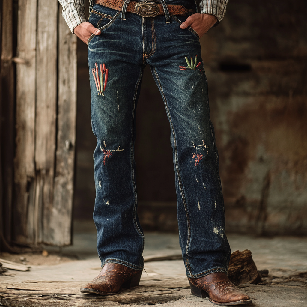 American western style jeans 
