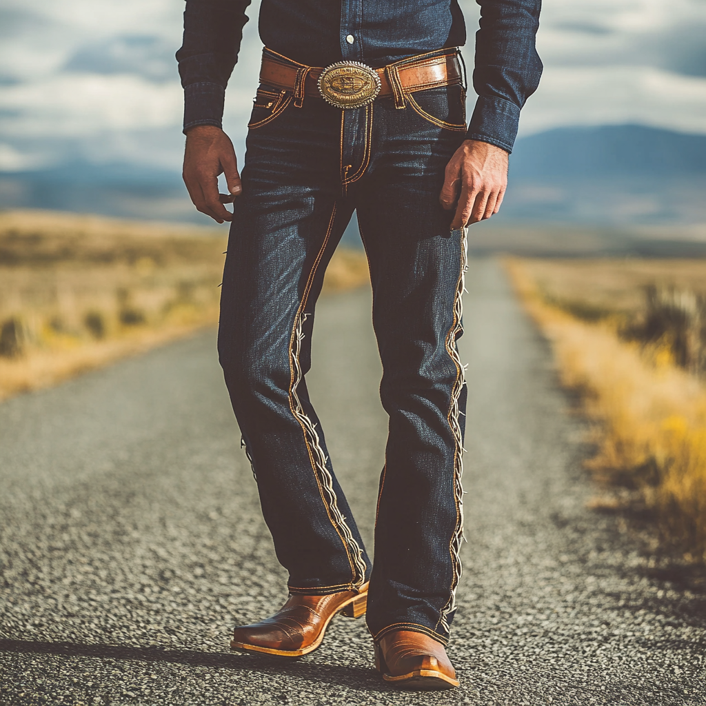 American western style jeans 
