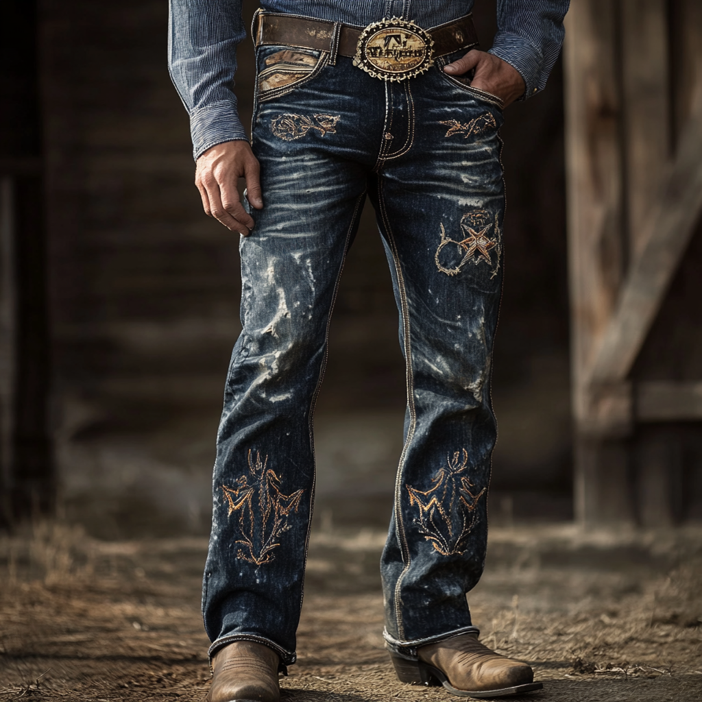 American western style jeans 