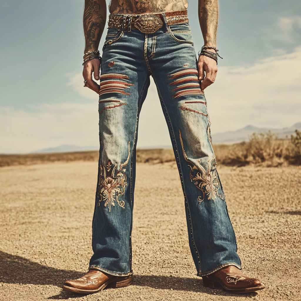 American western style jeans 