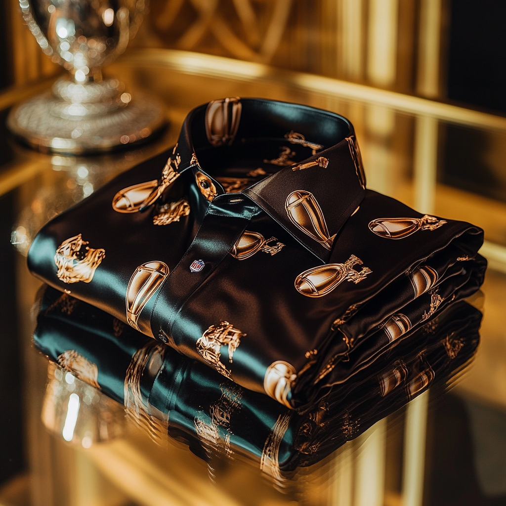 Perfect Fit Comfortable Luxurious Super Bowl Exclusive Design Pattern Casual vacation Long Sleeve Shirt