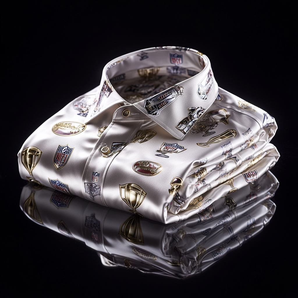 Perfect Fit Comfortable Luxurious Super Bowl Exclusive Design Pattern Casual vacation Long Sleeve Shirt