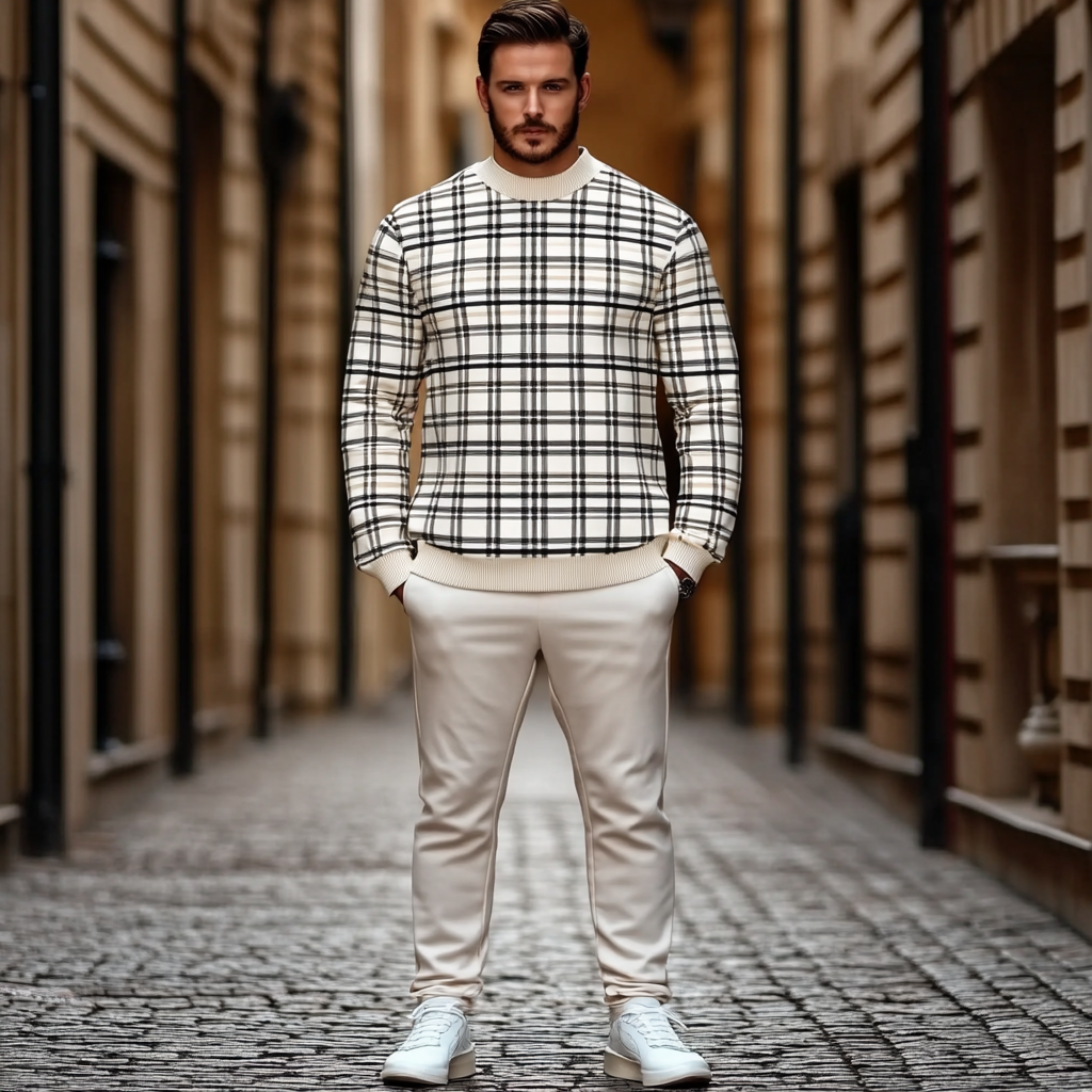 Men's  perfect fit casual  long sleeve sports suit hoodies jacket set two piece set