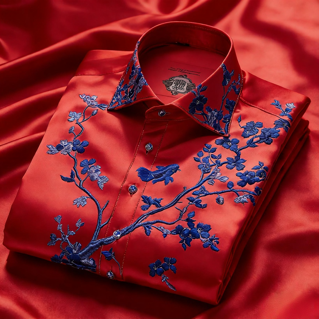 Luxury Premium High Elasticity Shirt Business Casual Out Vacation Long Sleeve Shirt