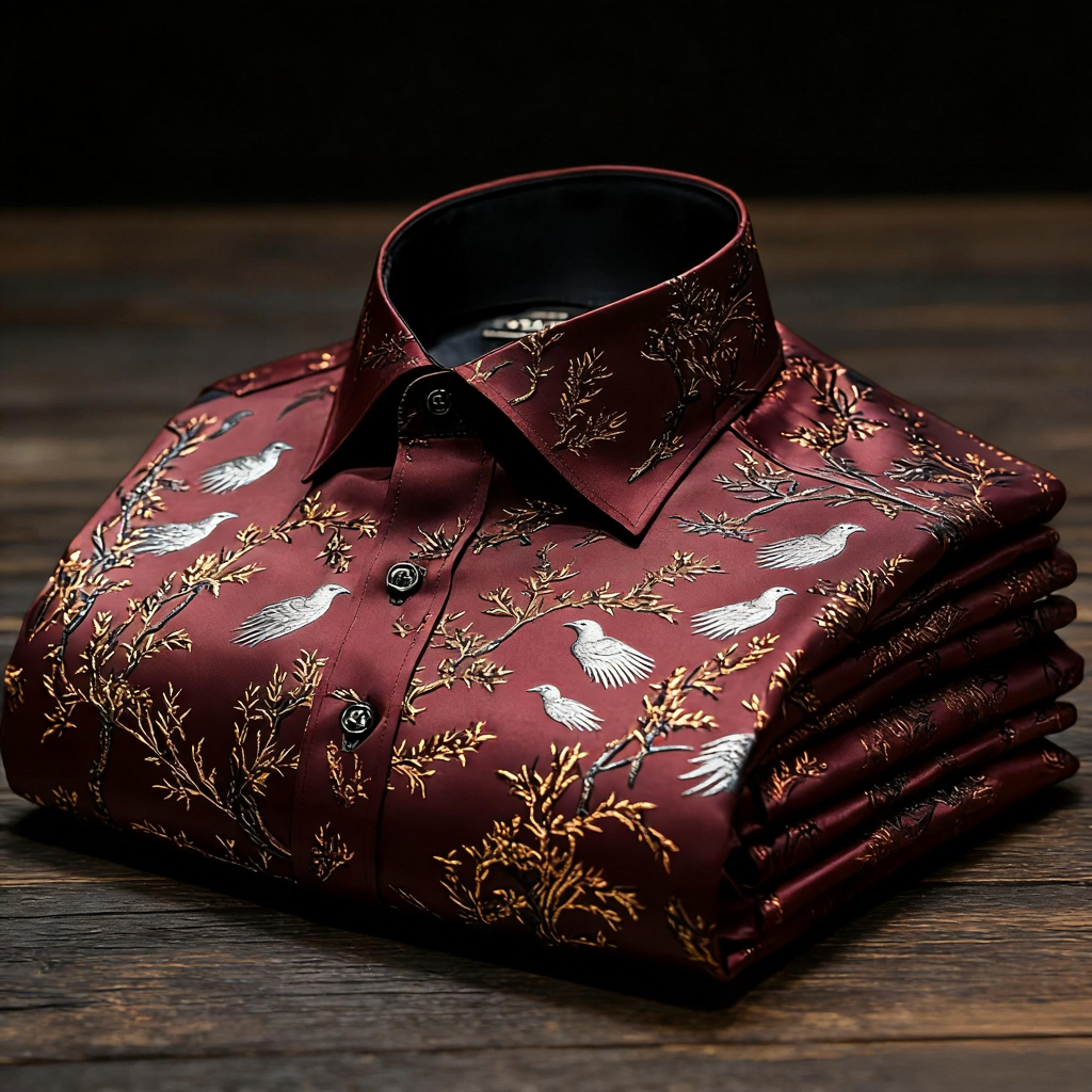 Luxury Premium High Elasticity Shirt Business Casual Out Vacation Long Sleeve Shirt