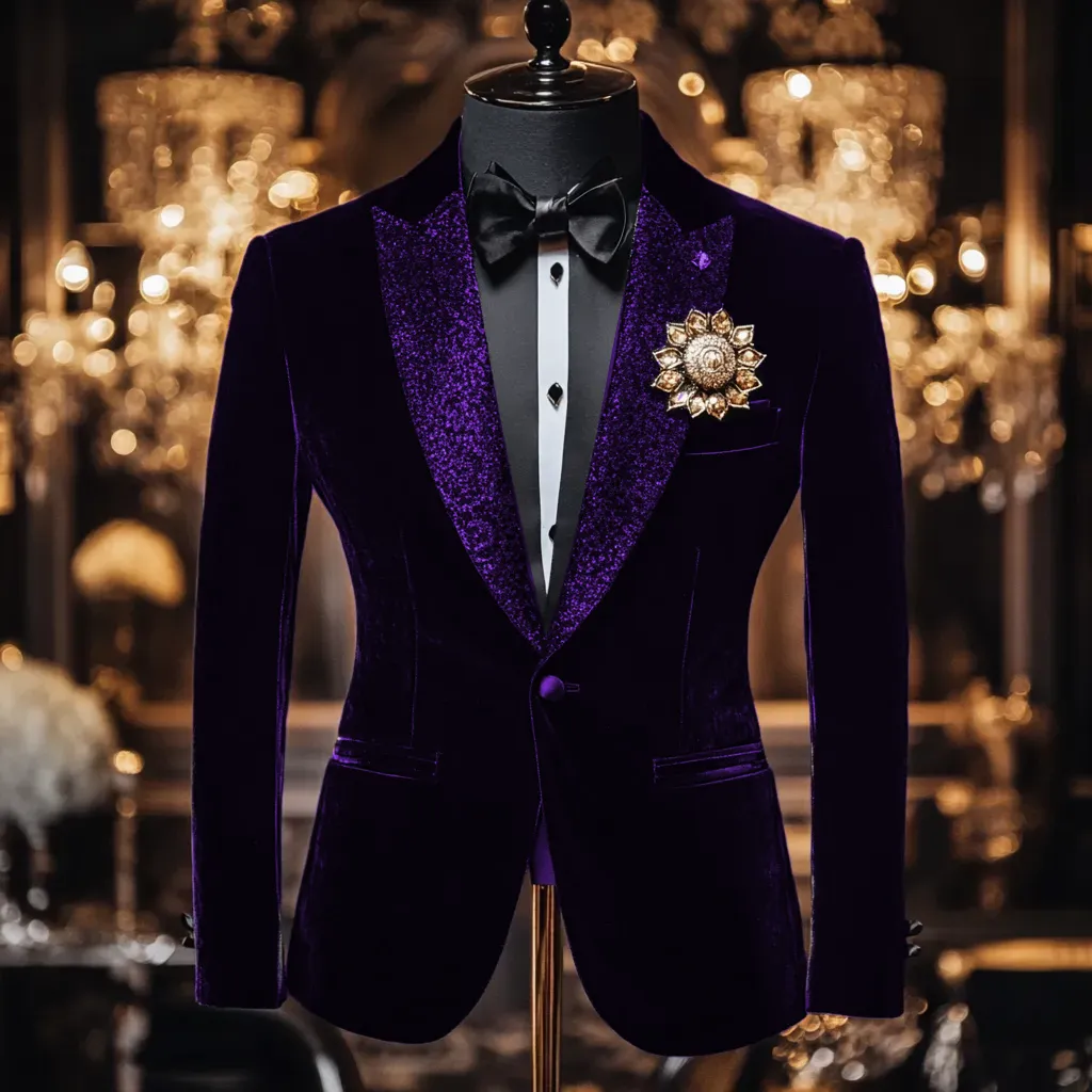 Men's Luxury Embroidery  Business Casual Fashion Blazer Jacket Suit  Jacke Anzug