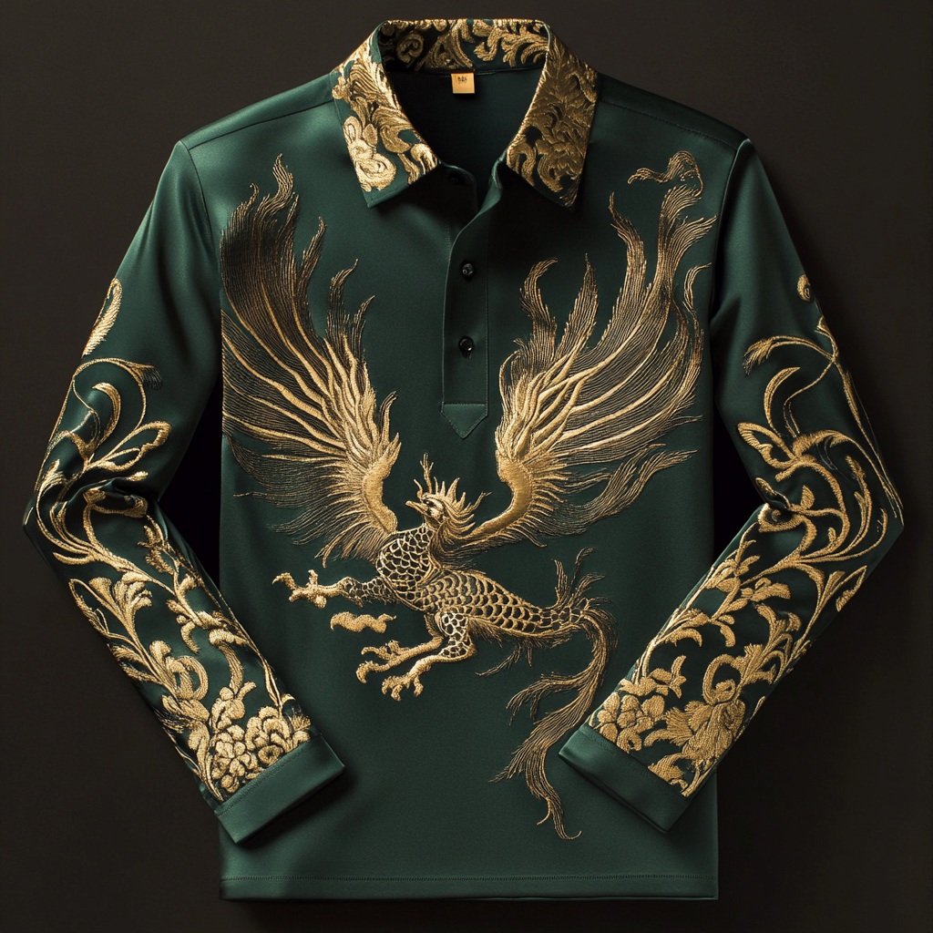 Perfect Silk comfortable business leisure vacation Long Sleeve Polo Shirts