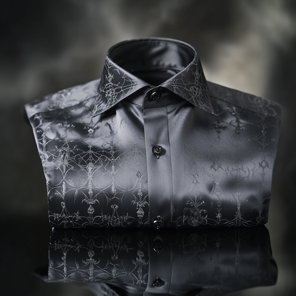 High-Quality Silk Halloween-Themed  long sleeve shirt