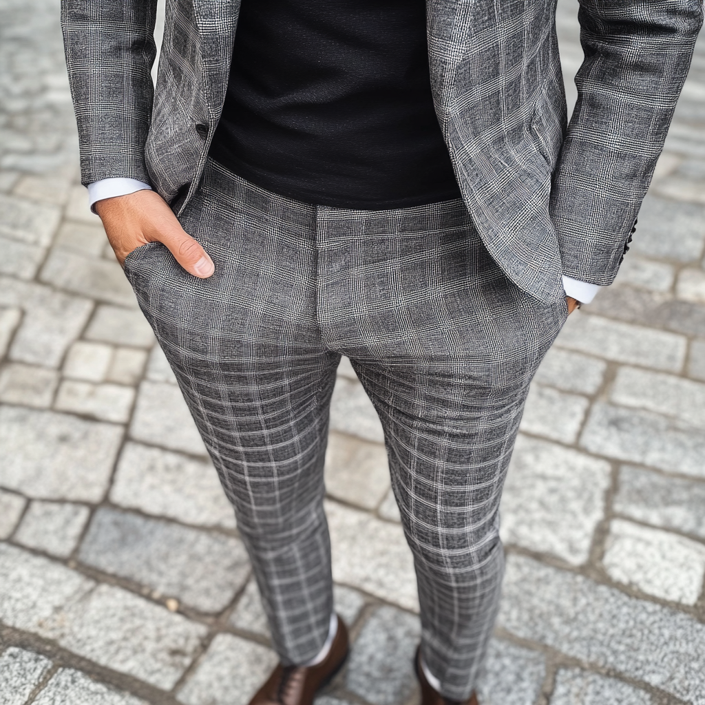 Men's fashion Slim-fit Pants Business Casual Trousers