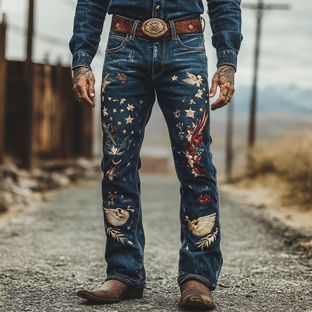 American western style jeans 