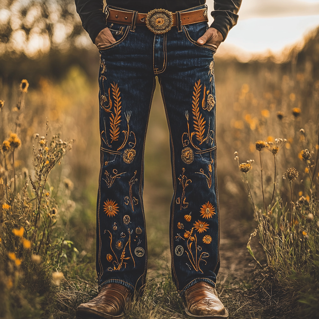 American western style jeans 