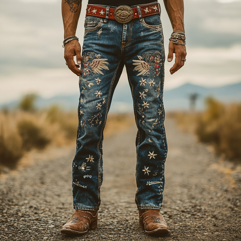 American western style jeans 