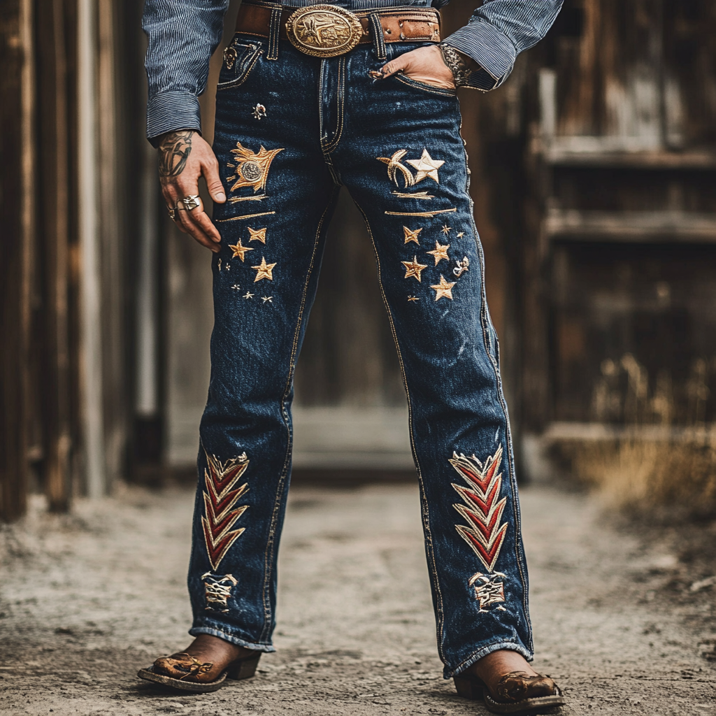 American western style jeans 