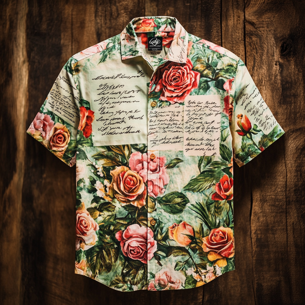 Valentine's Day themed washed distressed short sleeve shirt