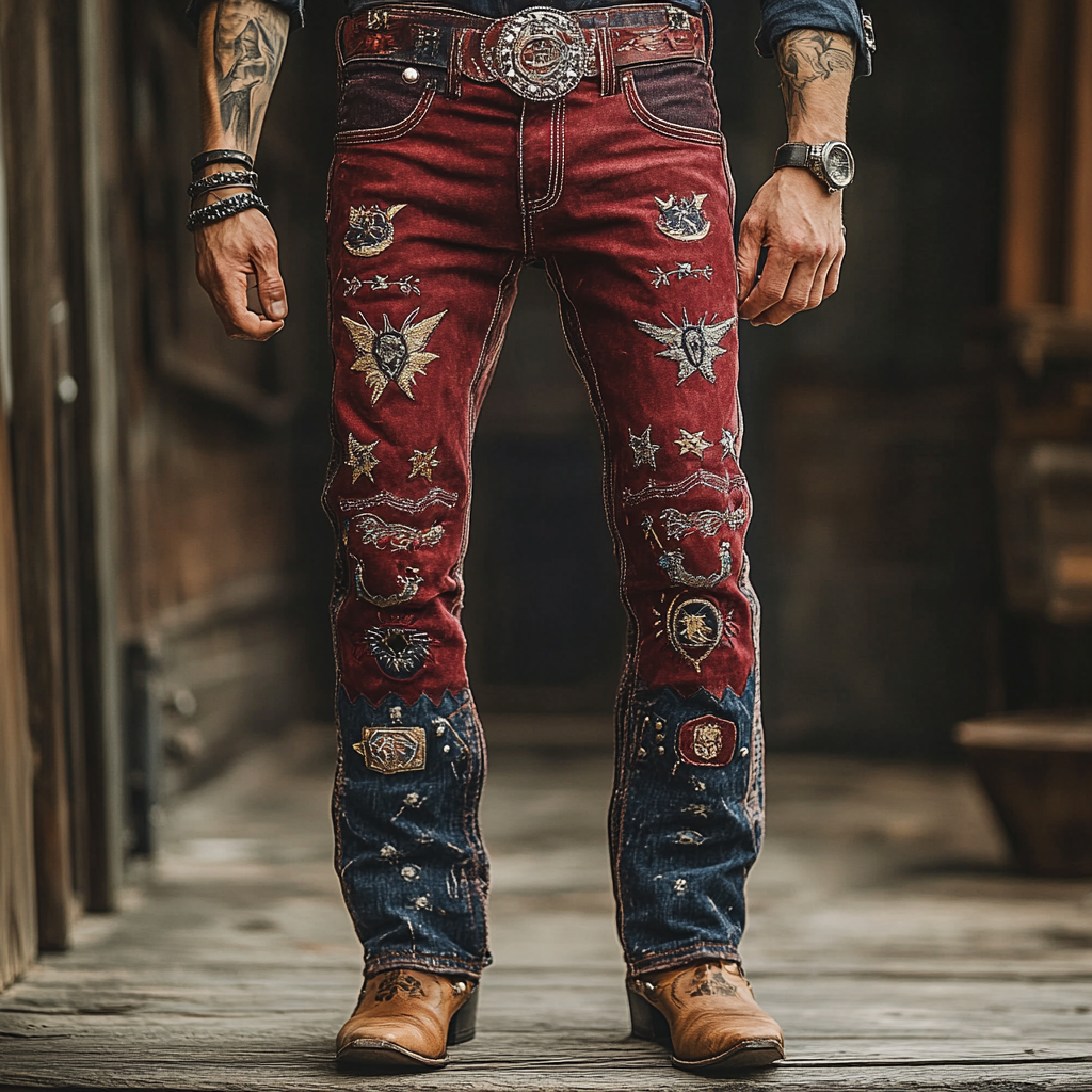 American western style jeans 