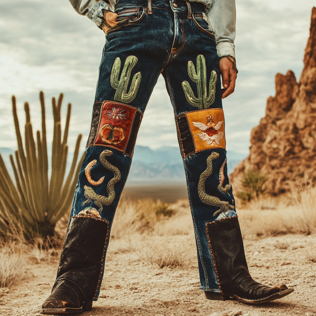 American western style jeans 