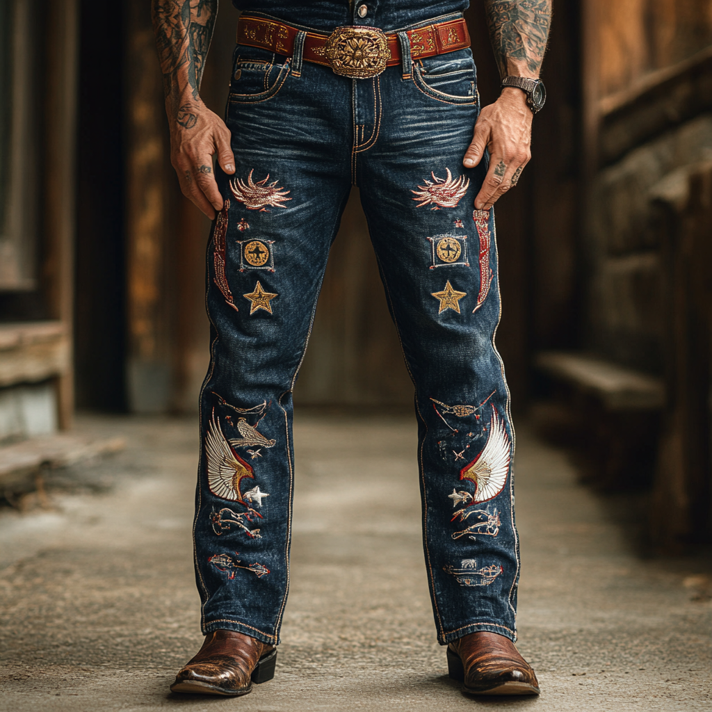 American western style jeans 