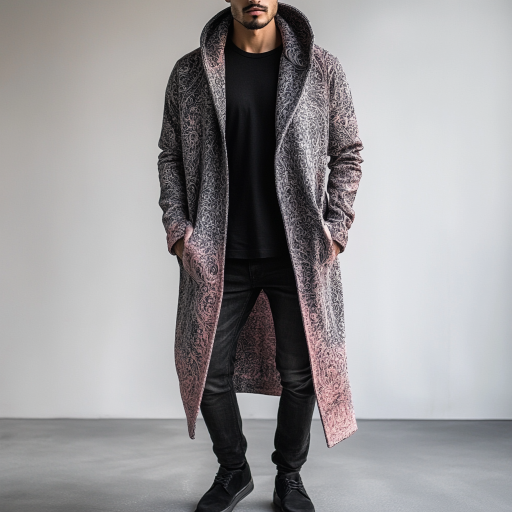 Men's Winter Fashion  Business Casual  Vacation Hooded Jacket Coat 