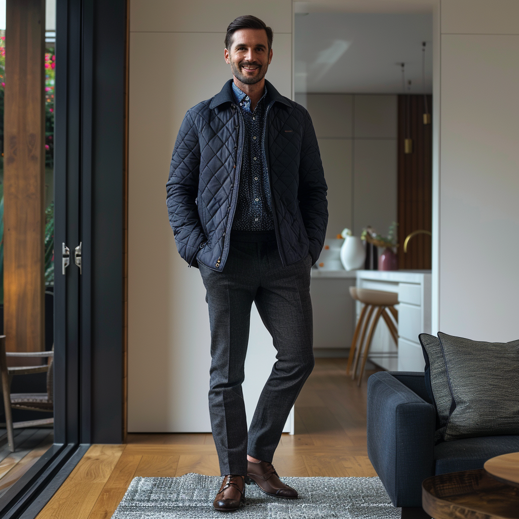 Men Ultimate Comfort Quilted Jacket Premium Insulation and Modern Design Business leisure vacation  jacket coat 