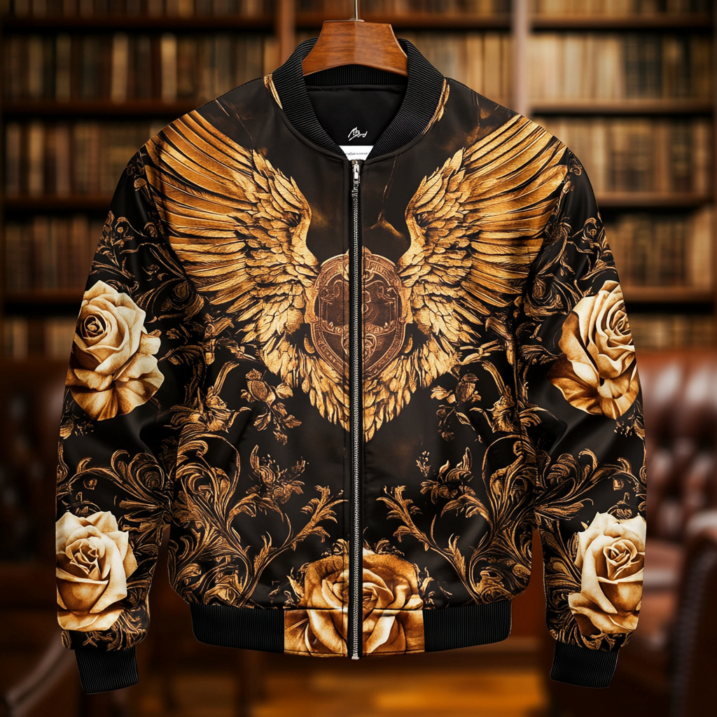 Latest luxury design full-print glossy waterproof baseball jacket