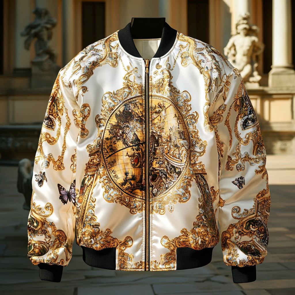 Latest luxury design full-print glossy waterproof baseball jacket