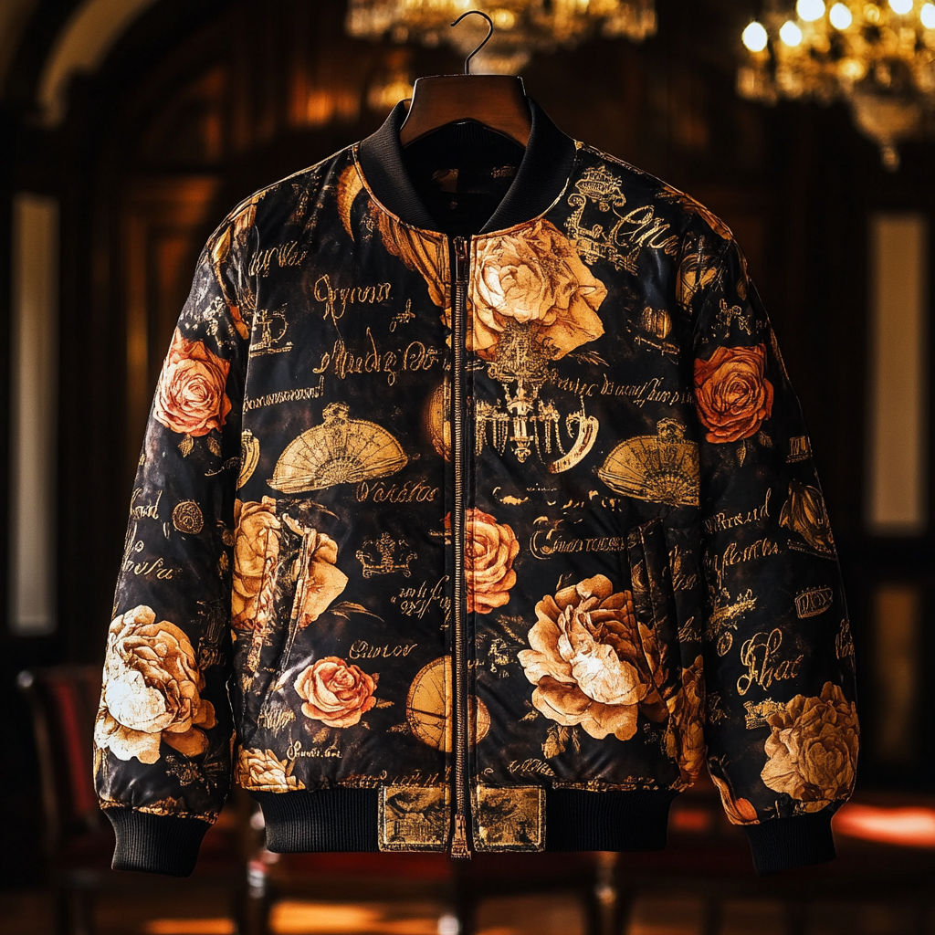 Latest luxury design full-print glossy waterproof baseball jacket