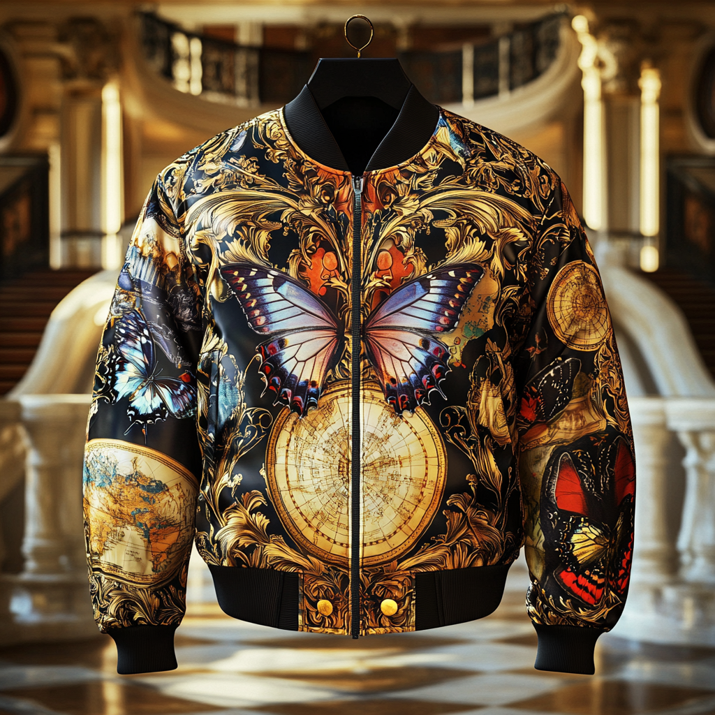 Latest luxury design full-print glossy waterproof baseball jacket