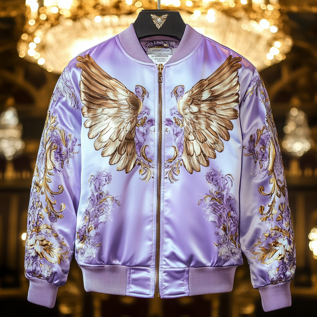 Latest luxury design full-print glossy waterproof baseball jacket