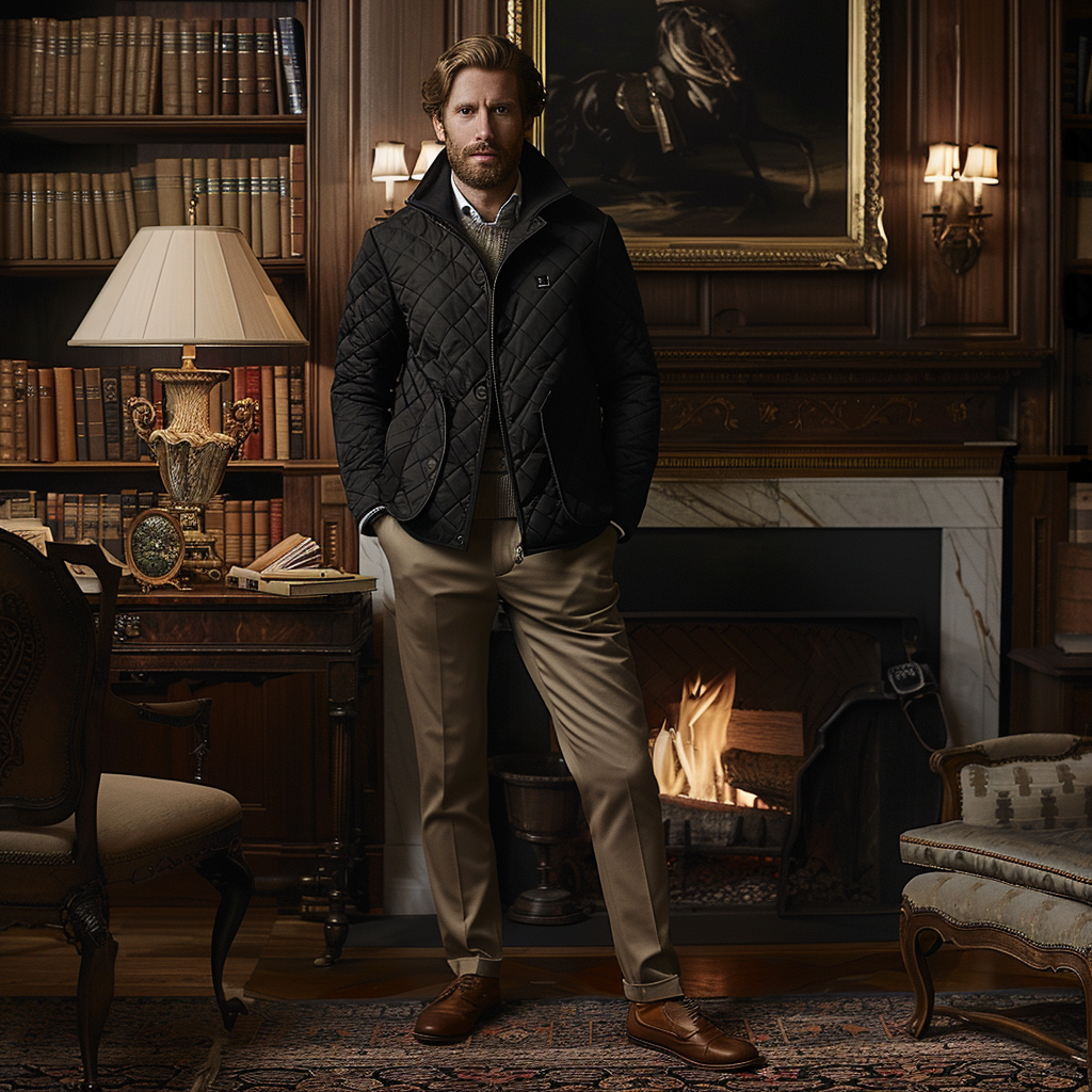 Men Ultimate Comfort Quilted Jacket Premium Insulation and Modern Design Business leisure vacation  jacket coat 