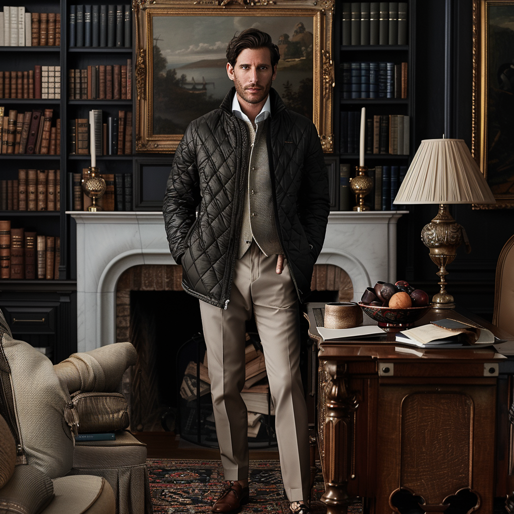 Men Ultimate Comfort Quilted Jacket Premium Insulation and Modern Design Business leisure vacation  jacket coat 