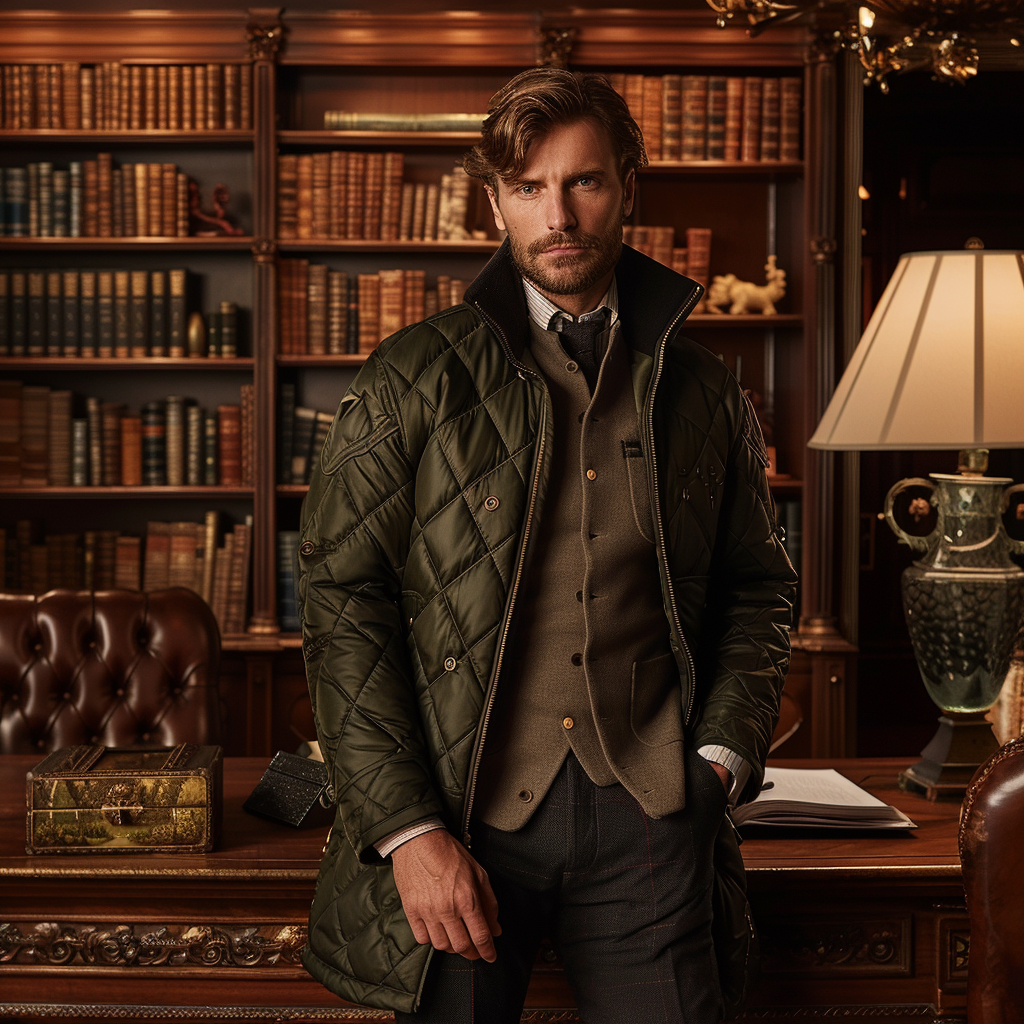 Men Ultimate Comfort Quilted Jacket Premium Insulation and Modern Design Business leisure vacation  jacket coat 