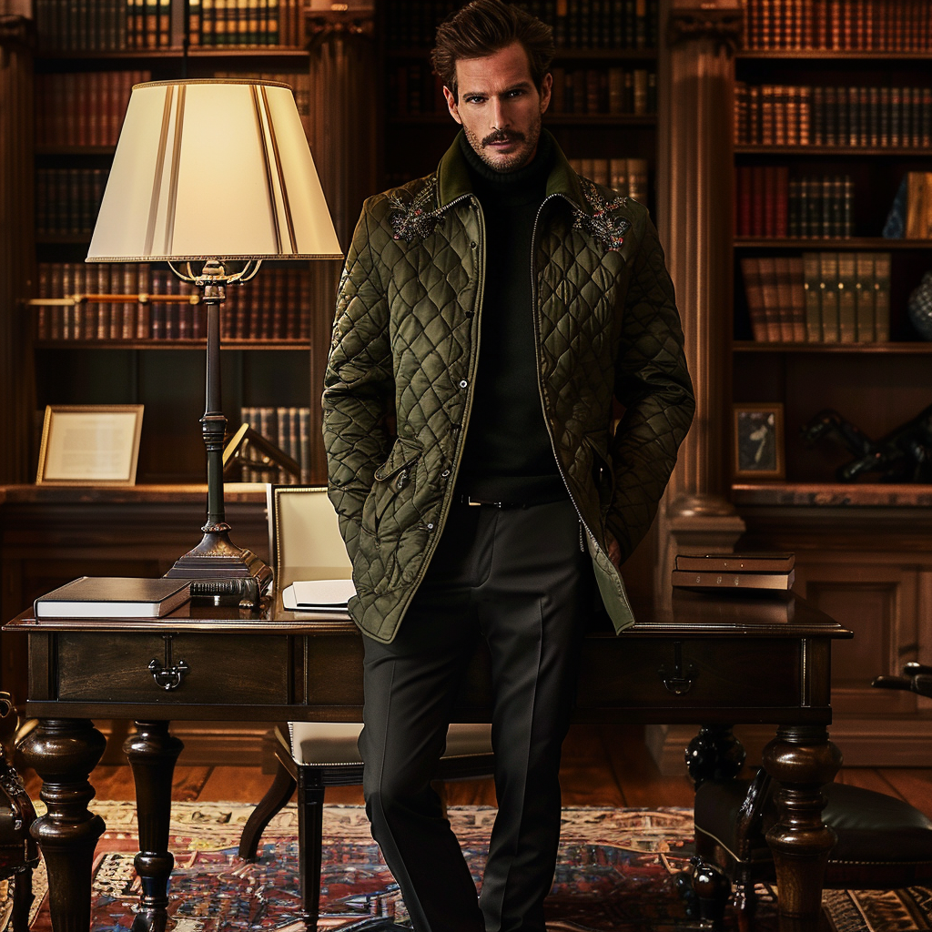 Men Ultimate Comfort Quilted Jacket Premium Insulation and Modern Design Business leisure vacation  jacket coat 