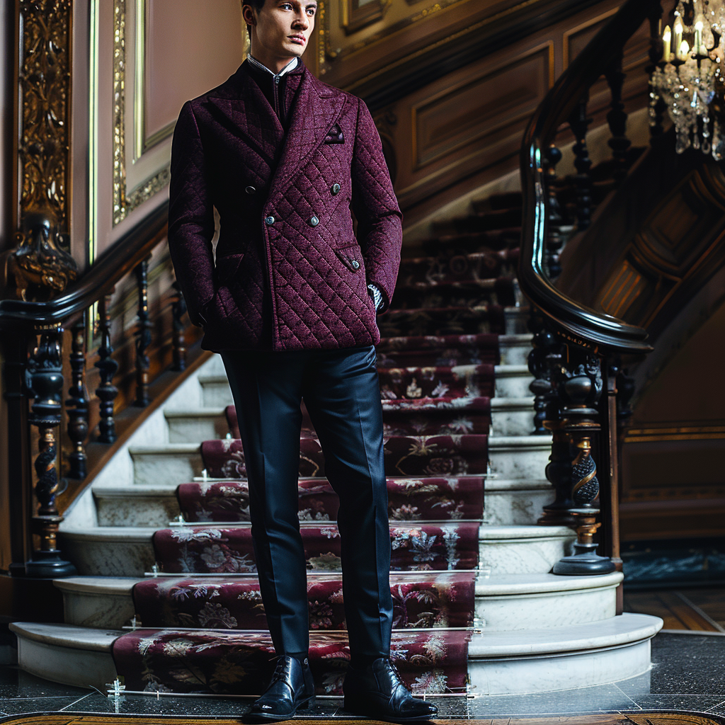 Men Ultimate Comfort Quilted Jacket Premium Insulation and Modern Design Business leisure vacation  jacket coat 