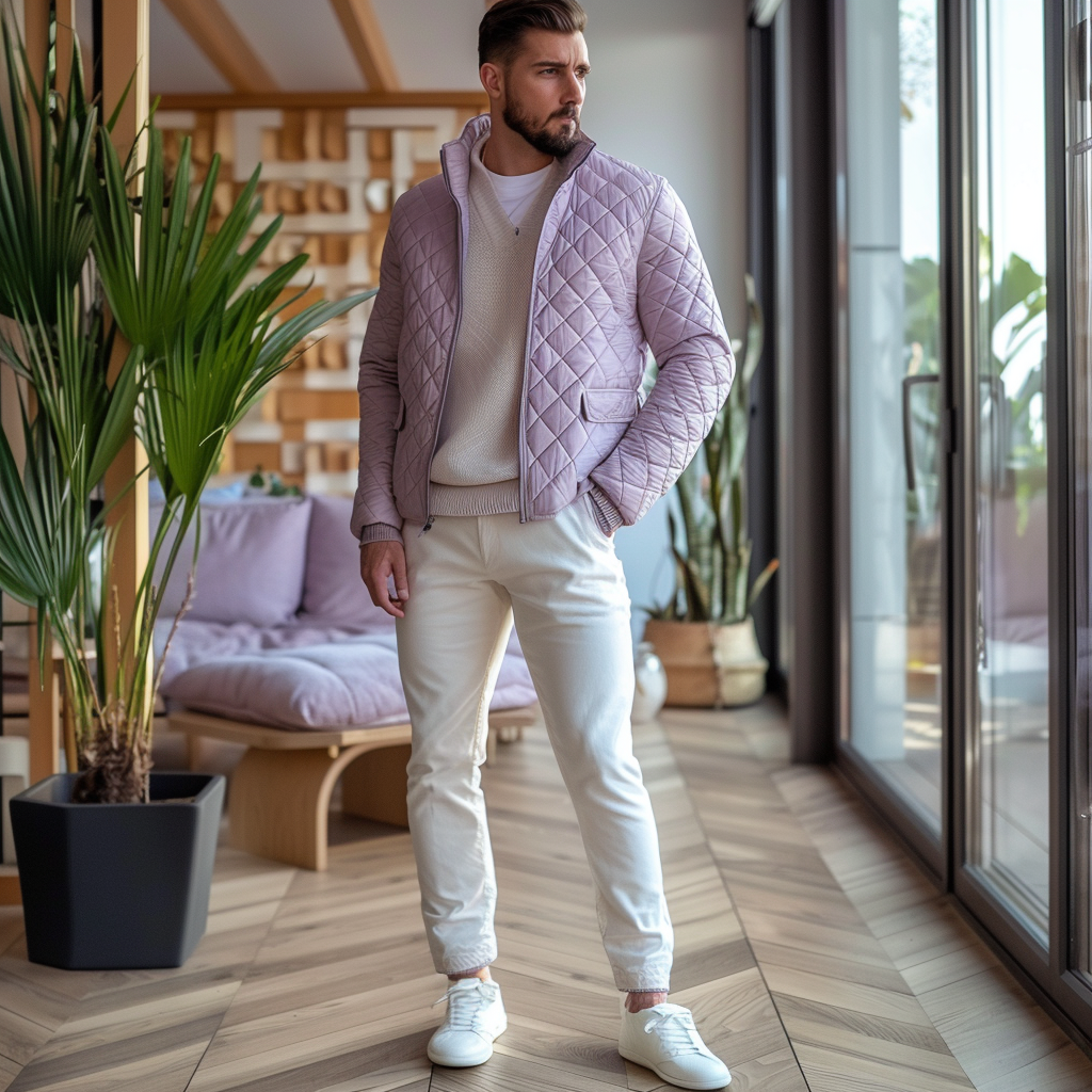 Men Ultimate Comfort Quilted Jacket Premium Insulation and Modern Design Business leisure vacation  jacket coat 