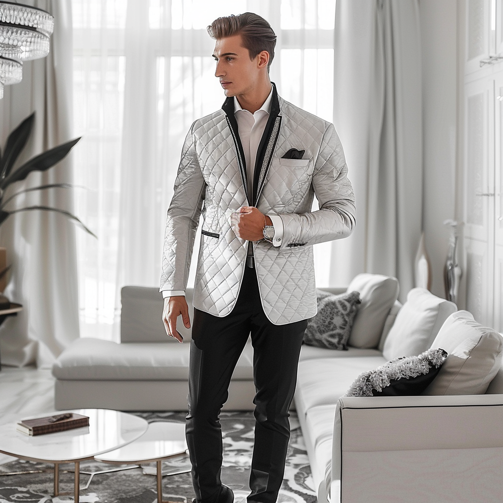 Men Ultimate Comfort Quilted Jacket Premium Insulation and Modern Design Business leisure vacation  jacket coat 