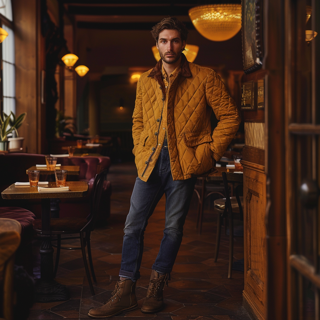 Men Ultimate Comfort Quilted Jacket Premium Insulation and Modern Design Business leisure vacation  jacket coat 