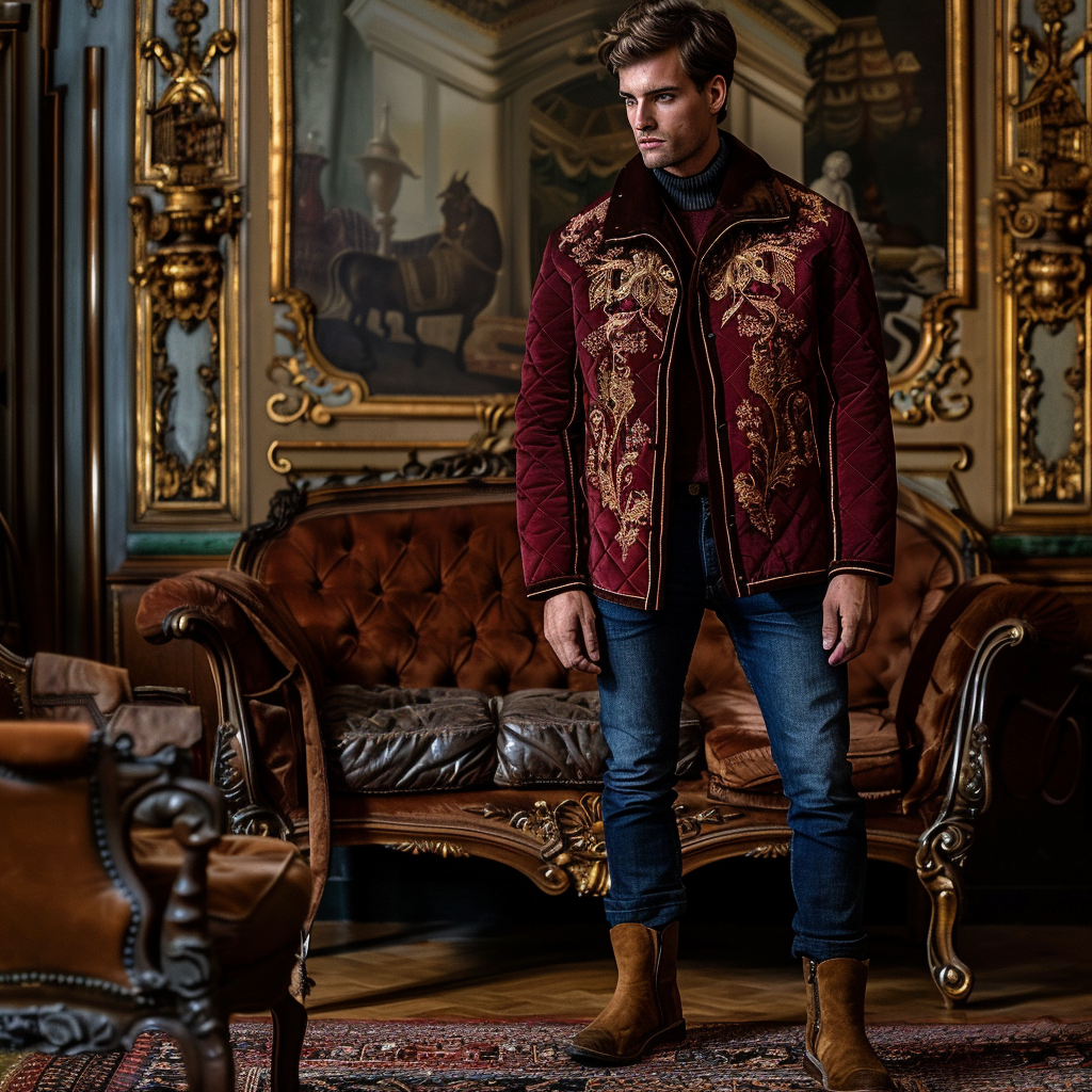 Men Ultimate Comfort Quilted Jacket Premium Insulation and Modern Design Business leisure vacation  jacket coat 