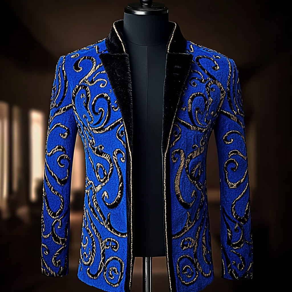 Men's Luxury Business Casual Fashion Blazer Jacket Suit