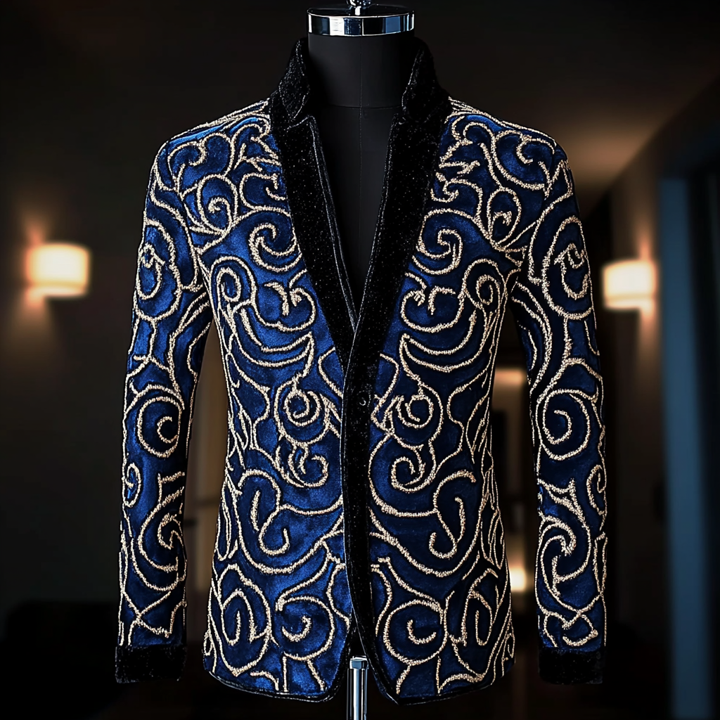 Men's Luxury Business Casual Fashion Blazer Jacket Suit