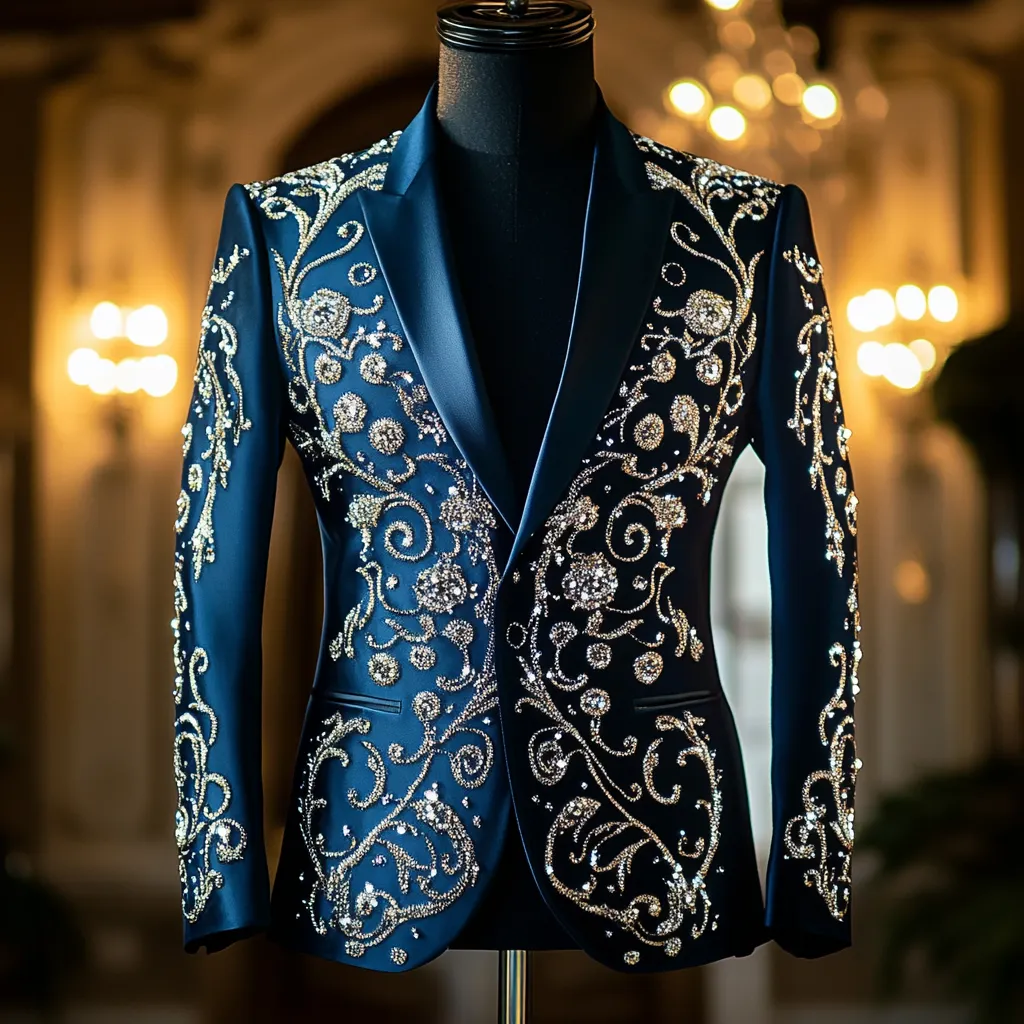 Men's Luxury Business Casual Fashion Blazer Jacket Suit