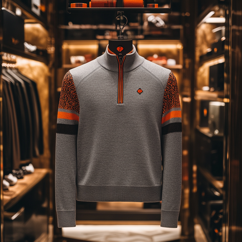 Opulent Cashmere Sweater In Refined Design and Luxe Detailing 100% High Quality